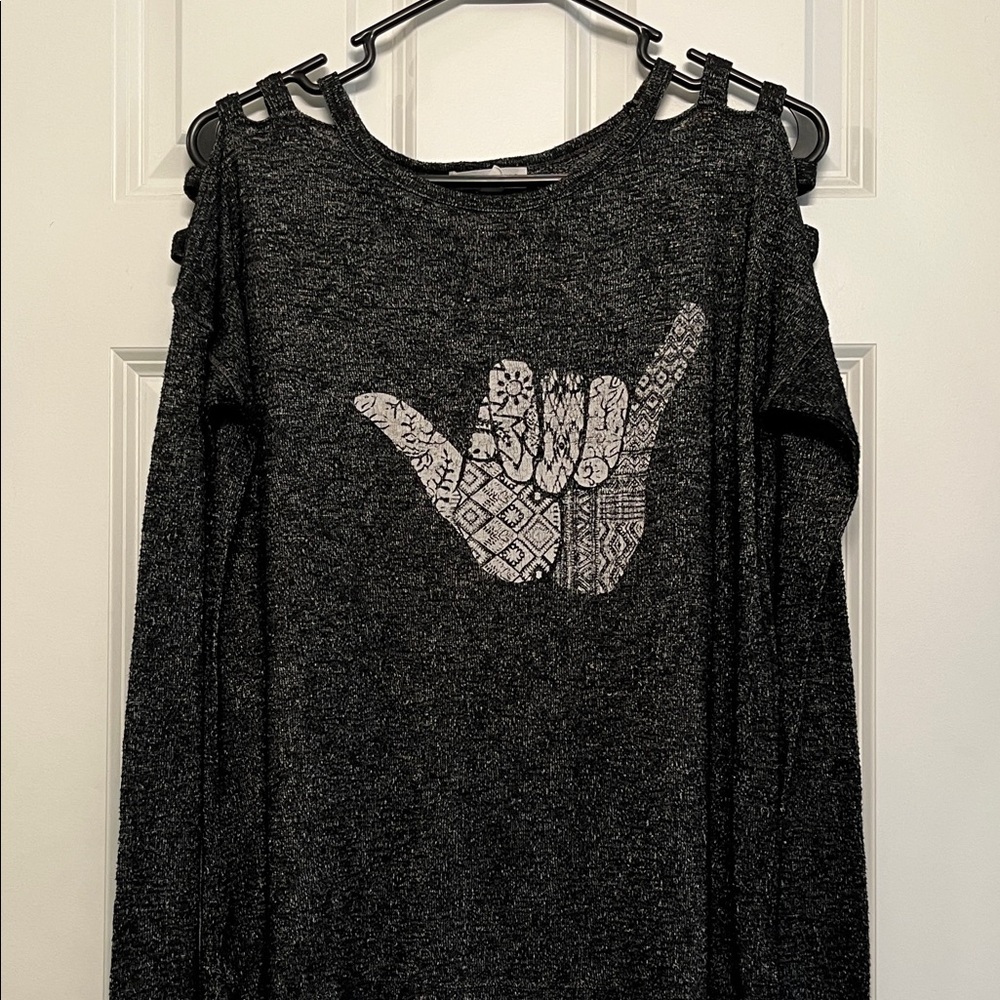 AEROPOSTALE ROCK&ROLL~Hang loosely design Long Sleeve 🔝 XS SHAKA
